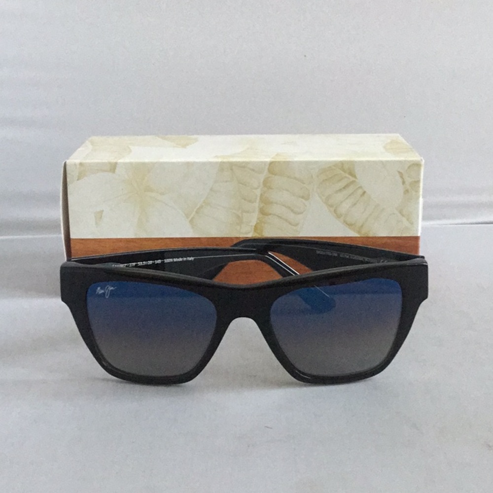 Maui Jim Ekolu Black and Tan Dual Mirror Polarized Sunglasses Ladies.